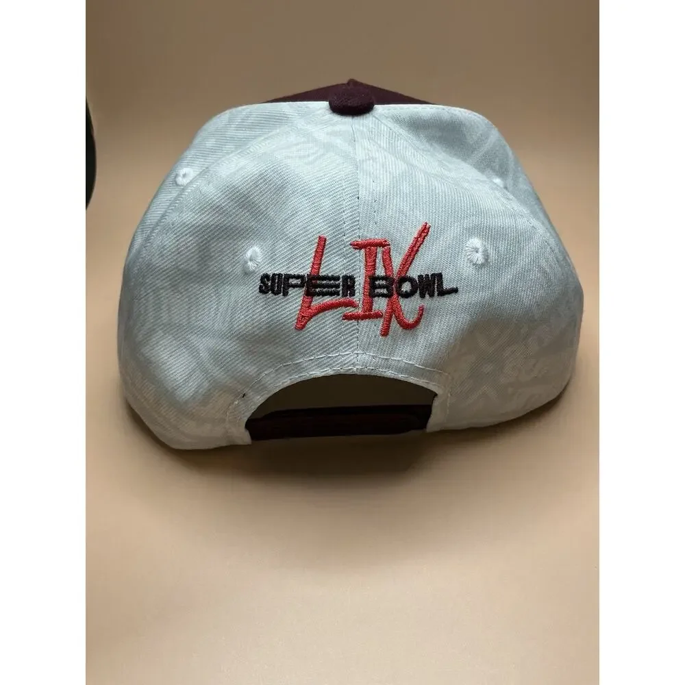 Official Youth Super Bowl 59 Ball‎ Hat, Maroon White, Mardi Gras, New with Tags.